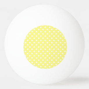 Pelota De Ping Pong Modelo de lunares blanco amarillo claro