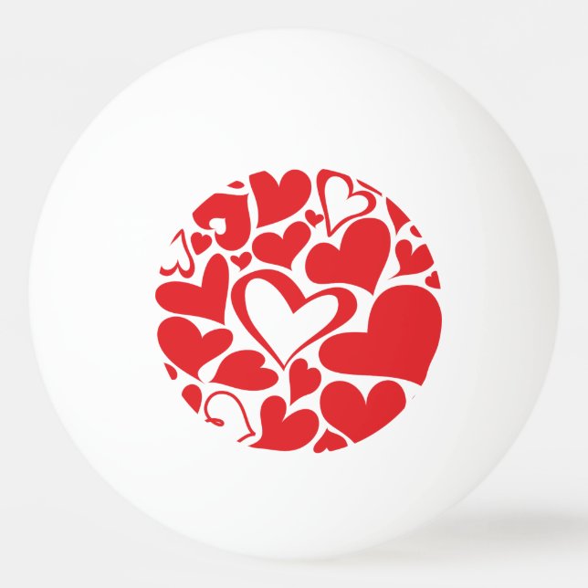 Pelota De Ping Pong Modelo del el día de San Valentín con los (Anverso)