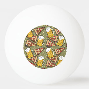 Pelota De Ping Pong Modelo del gráfico de la cerveza y de la pizza