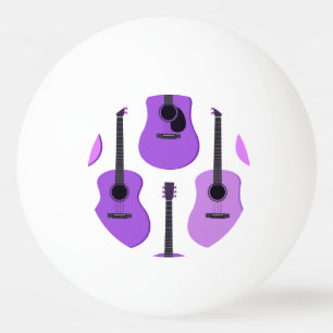 Pelota De Ping Pong Modelo púrpura de las guitarras acústicas