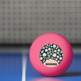 Pelota De Ping Pong Modern Pink Wildflowers Pattern