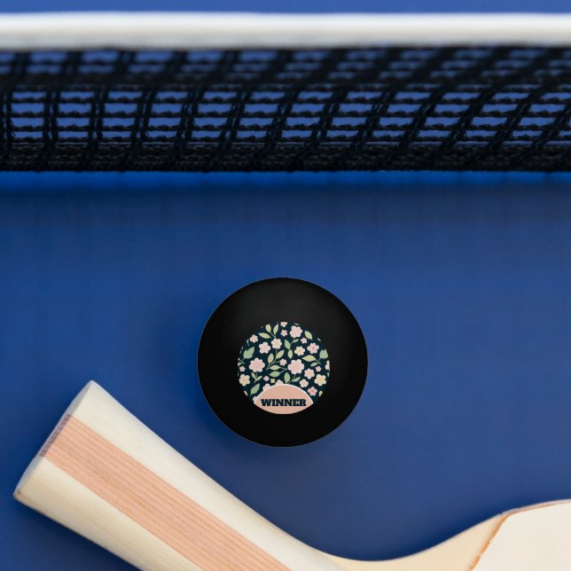 Pelota De Ping Pong Modern Pink Wildflowers Pattern (Mesa)