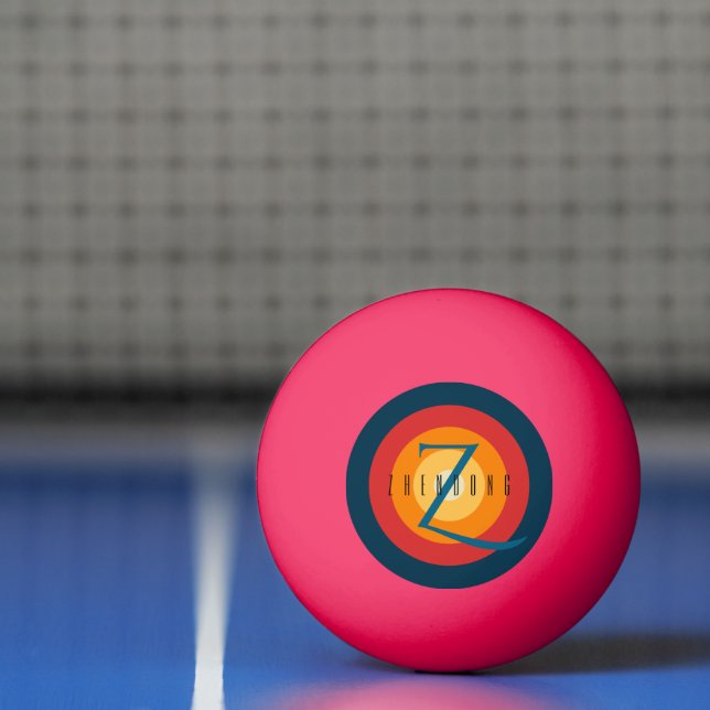 Pelota De Ping Pong Moderna Moda elegante Añadir nombre personalizado  (Neto)