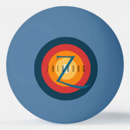 Pelota De Ping Pong Moderna Moda elegante Monogramada Personalizado in