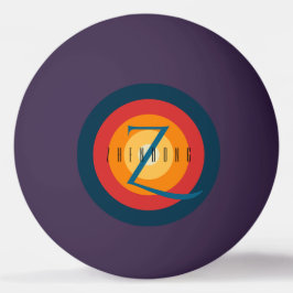 Pelota De Ping Pong Moderna Moda elegante Monogramada Personalizado in