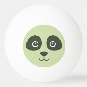 Pelota De Ping Pong Moderno Panda Cute Face Verde Claro