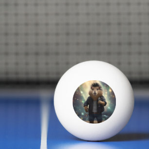 Pelota De Ping Pong "Mohawk Capybara: ¡Rockin' el río!"