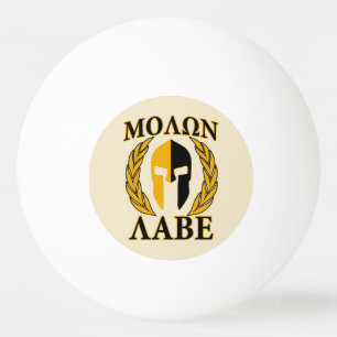 Pelota De Ping Pong Molon Labe Spartan Helmet Laurels Black