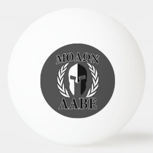 Pelota De Ping Pong Molon Labe Spartan Helmet Laurels Black