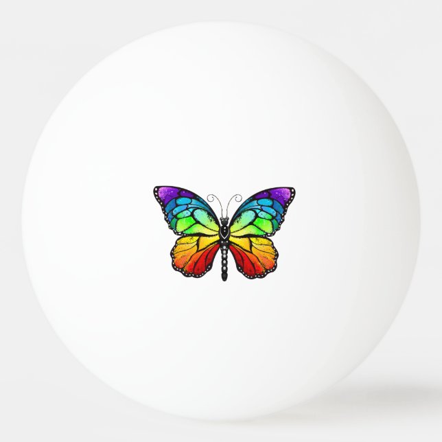 Pelota De Ping Pong Monarca de mariposa arcoiris (Anverso)