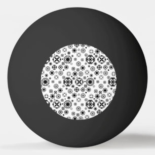 Pelota De Ping Pong Mono patrón decorativo arabesco blanco negro lindo