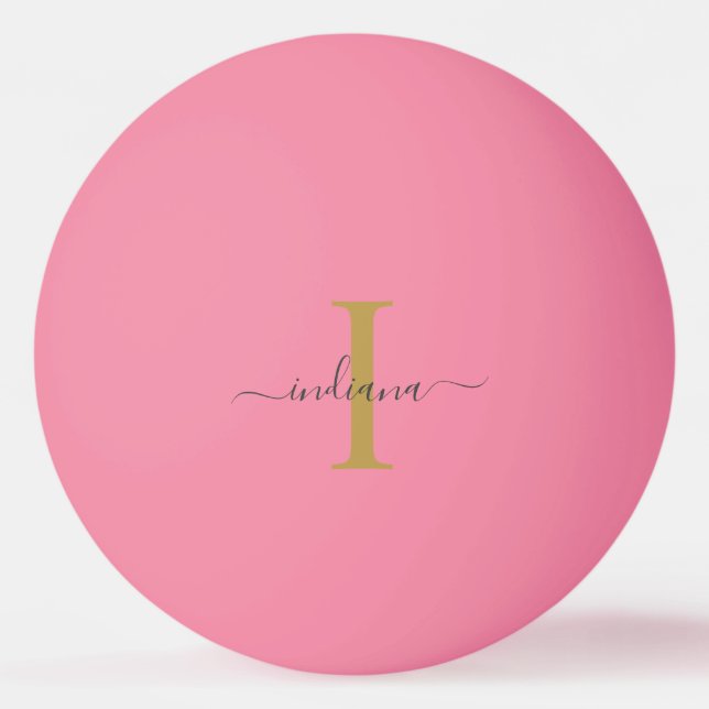 Pelota De Ping Pong Monogram Script Name Modern Modern (Anverso)