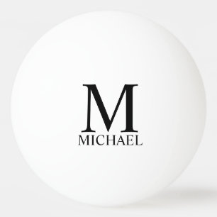Pelota De Ping Pong Monograma clásico personalizado y nombre Ping Pon