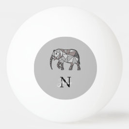 Pelota De Ping Pong Monograma Cute Graphics Elephant Personalizado Neg