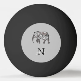 Pelota De Ping Pong Monograma Cute Graphics Elephant Personalizado Neg