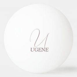 Pelota De Ping Pong Monograma de cacao marrón