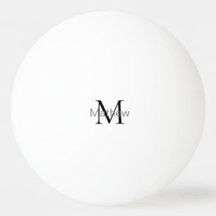 Pelota De Ping Pong monograma de letra inicial simple añade tu letra n