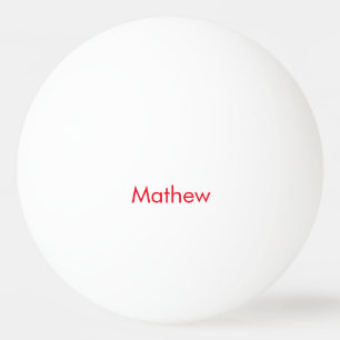 Pelota De Ping Pong monograma de letra inicial simple añade tu nombre 