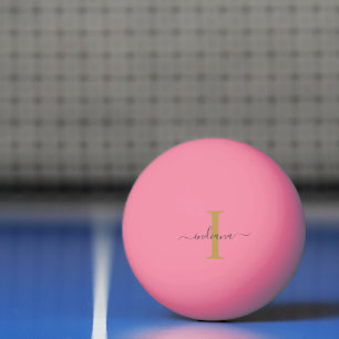 Pelota De Ping Pong Monograma de letra personalizada moderna