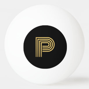 Pelota De Ping Pong Monograma de oro moderno Ping Pong Ball