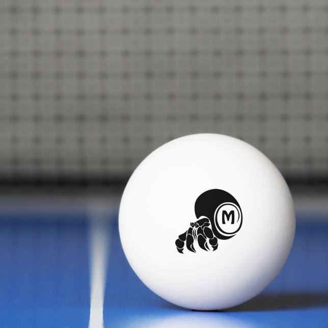Pelota De Ping Pong Monograma de silicio de cangrejo hermial grumpy (Neto)