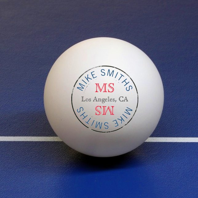 Pelota De Ping Pong monograma elegante de tenis de mesa (Subido por el creador)