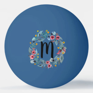 Pelota De Ping Pong Monograma floral