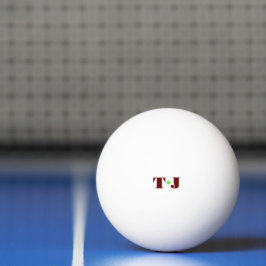 Pelota De Ping Pong Monograma Inicial Colorida