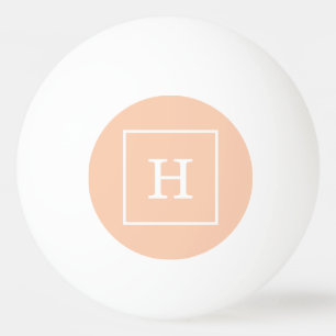Pelota De Ping Pong Monograma inicial de Apricot White Fraude