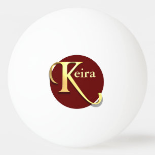 Pelota De Ping Pong Monograma K Nombre personalizado