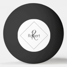 Monograma Minimalista simple y moderno Nombre blan