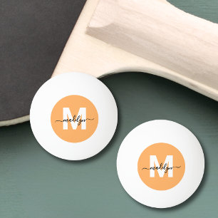 Pelota De Ping Pong Monograma Naranja