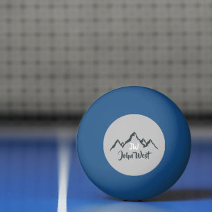 Pelota De Ping Pong Monograma personalizable de la gama de montañas di