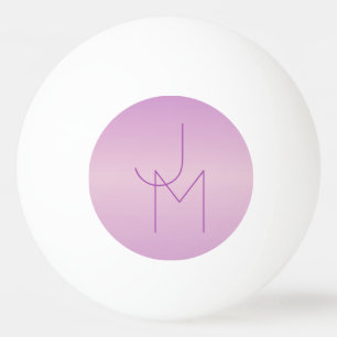 Pelota De Ping Pong Monograma superpuesto único Rosa lavanda suave