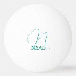 Pelota De Ping Pong Monograma verde claro