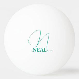 Pelota De Ping Pong Monograma verde claro