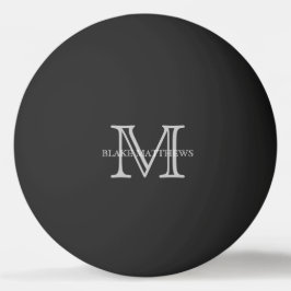 Pelota De Ping Pong Monograma y nombre del Personalizado clásico