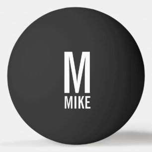 Pelota De Ping Pong Monograma y nombre personalizados modernos