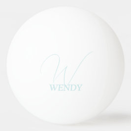 Pelota De Ping Pong Monogramado azul pálido