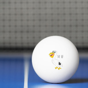 Pelota De Ping Pong Monogramado de diseño pelicano