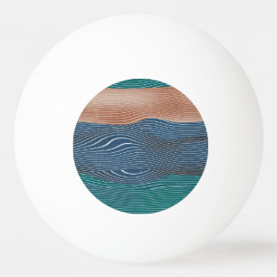 Pelota De Ping Pong Montañas paisajísticas naturales: patrón sin fisur