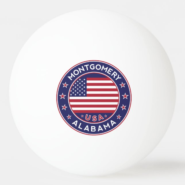 Pelota De Ping Pong Montgomery, Alabama (Anverso)