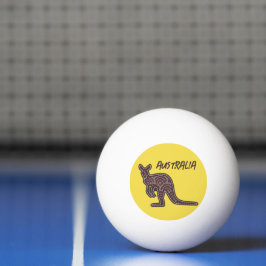 Pelota De Ping Pong Mosaico aborigen canguro