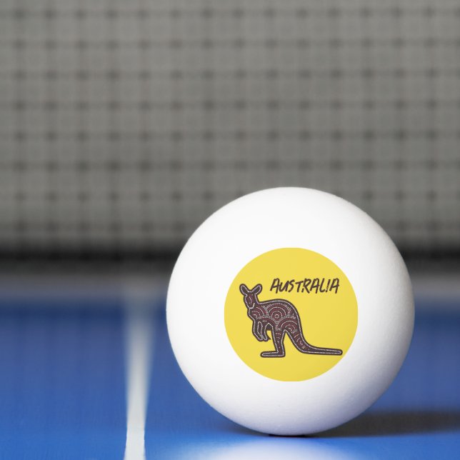 Pelota De Ping Pong Mosaico aborigen canguro (Neto)