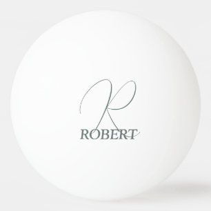 Pelota De Ping Pong Moss Green Monogramed Ping Pong Paddle
