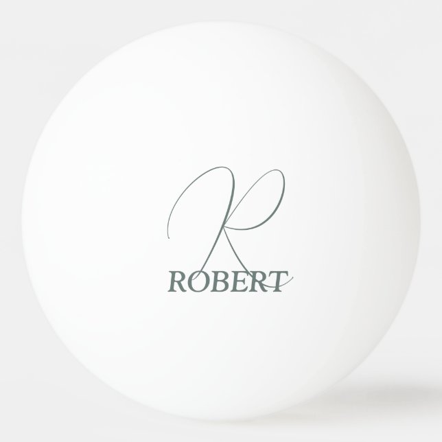 Pelota De Ping Pong Moss Green Monogramed Ping Pong Paddle (Anverso)