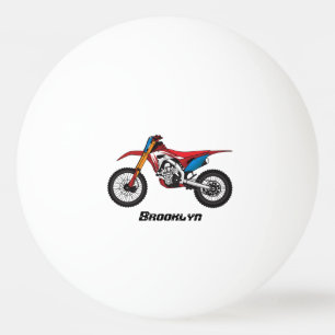 Pelota De Ping Pong Moto de moto de tierra roja