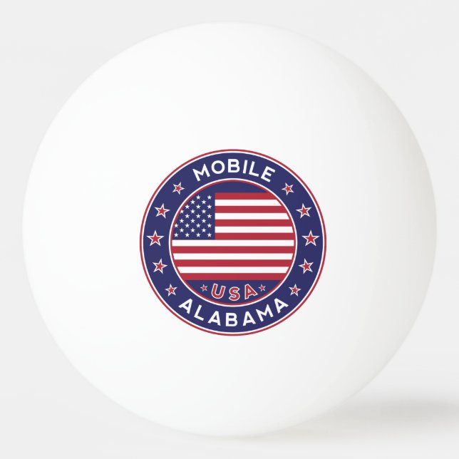 Pelota De Ping Pong Móvil, Alabama (Anverso)