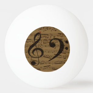 Pelota De Ping Pong Musical Treble Clef Sheet Music Classic