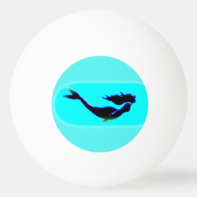 Pelota De Ping Pong nadar en sirenas negras (Anverso)